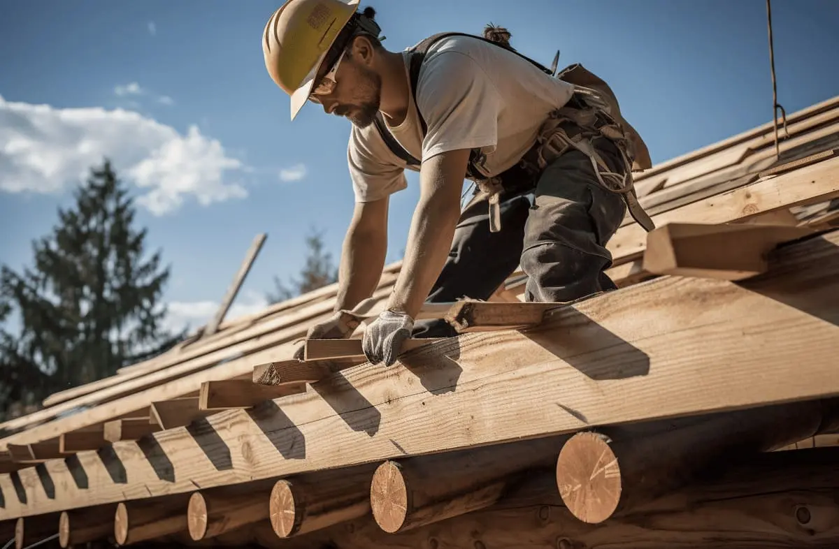 ouvrier charpentier surelevation toiture